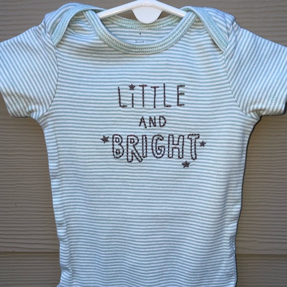 ** 2 for $20**Carter’s green stripe Little and Bright onesie. 6 month - Picture 7 of 8